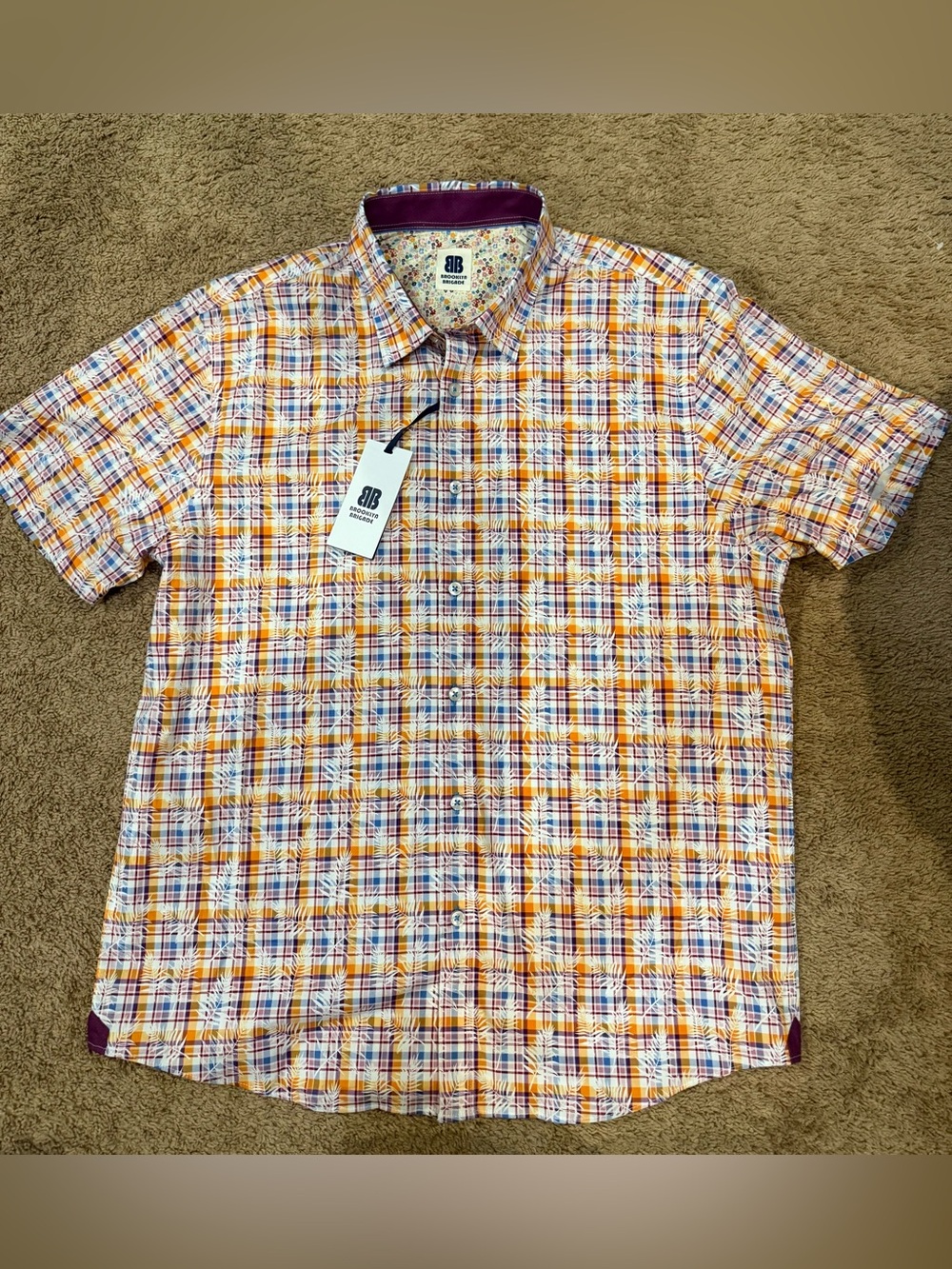 Men’s Brooklyn Brigade short-sleeve button-up shirt  Large